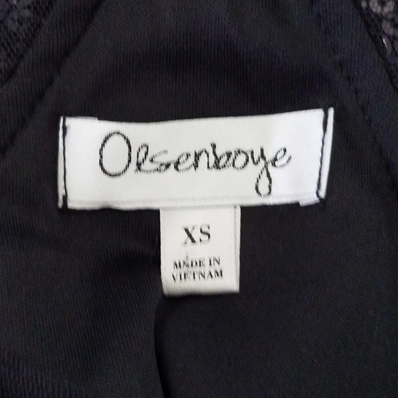 Olsenboye Black Sequined Dressy Racer Back Top - Picture 4 of 5